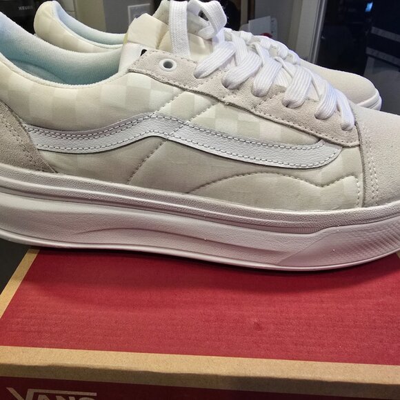 Vans Old Skool Overt CC Checkerboard White Skate Shoes Men’s Sz 10 VN0A7Q5ETDC - Picture 5 of 9